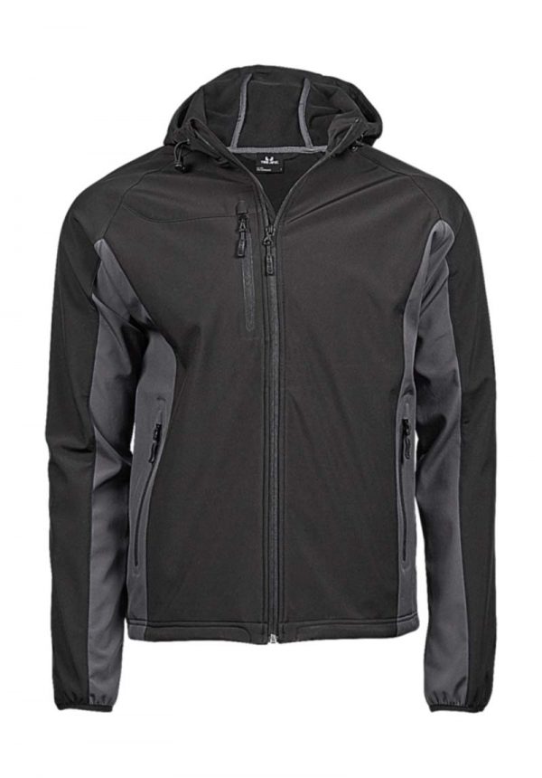 Hooded Lightweight Performance Softshell Kleur Black Dark Grey