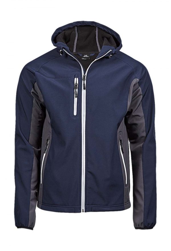 Hooded Lightweight Performance Softshell Kleur Navy Grey