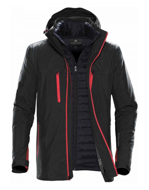 Mens Matrix System Jacket Kleur Black Bright Red