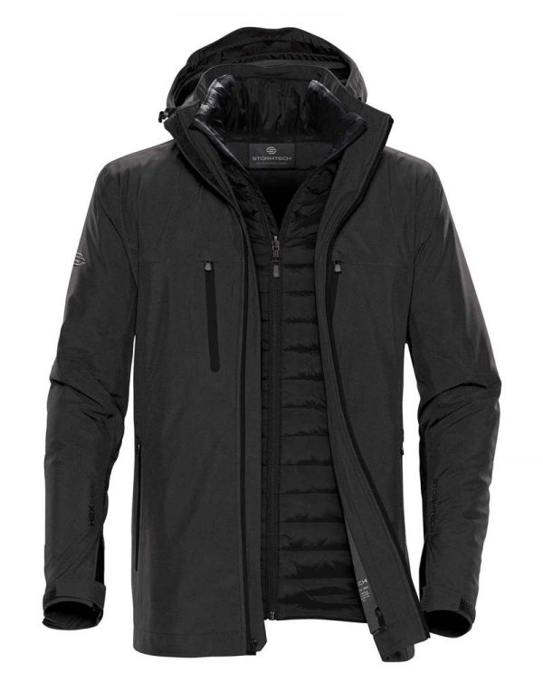 Mens Matrix System Jacket Kleur Charcoal Twill Black