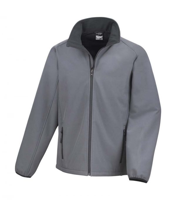 Printable Softshell Jacket Kleur Charcoal Black