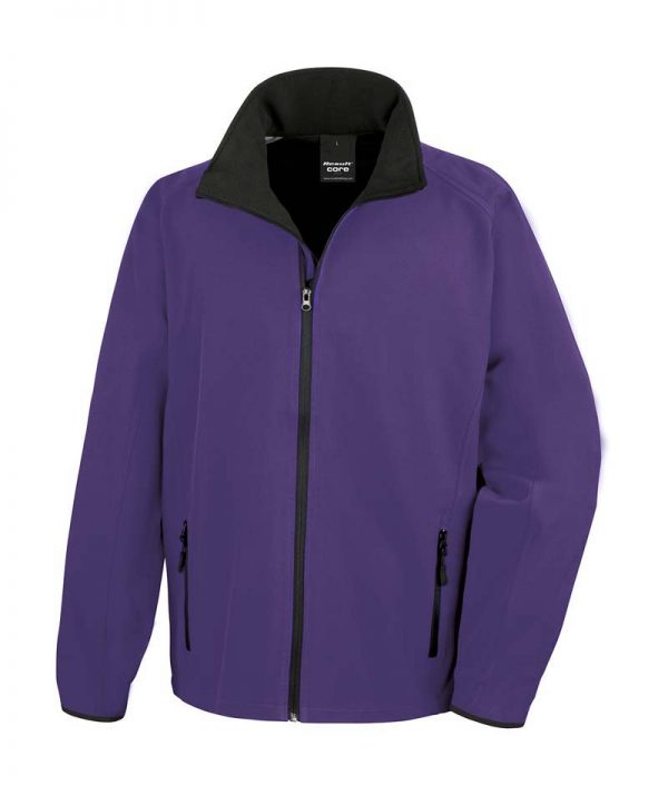 Printable Softshell Jacket Kleur Purple Black