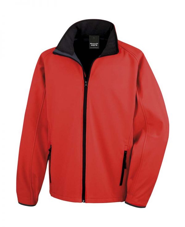 Printable Softshell Jacket Kleur Red Black