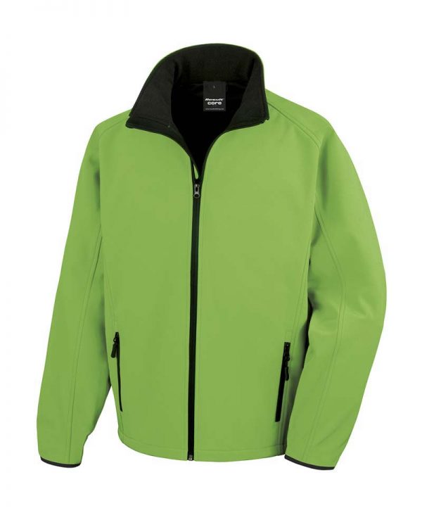 Printable Softshell Jacket Kleur Vivid Green Black