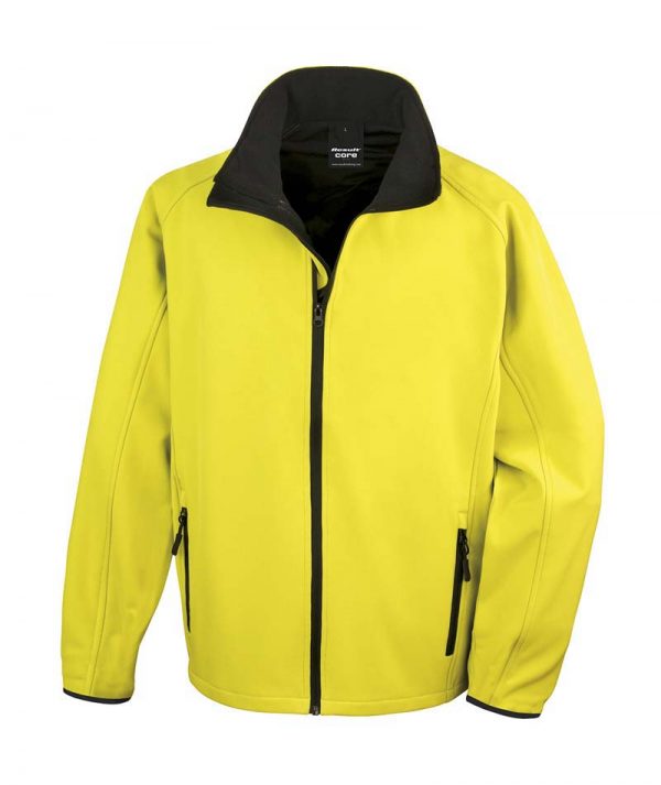 Printable Softshell Jacket Kleur Yellow Black