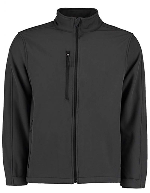 Regular Fit Soft Shell Jacket Kleur Graphit Solid