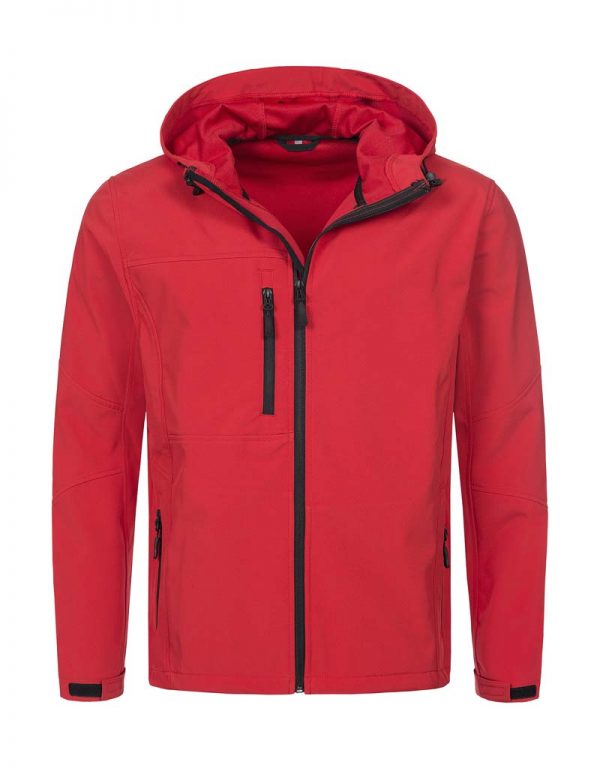 Softest Shell Hooded Jacket Kleur Crimson Red