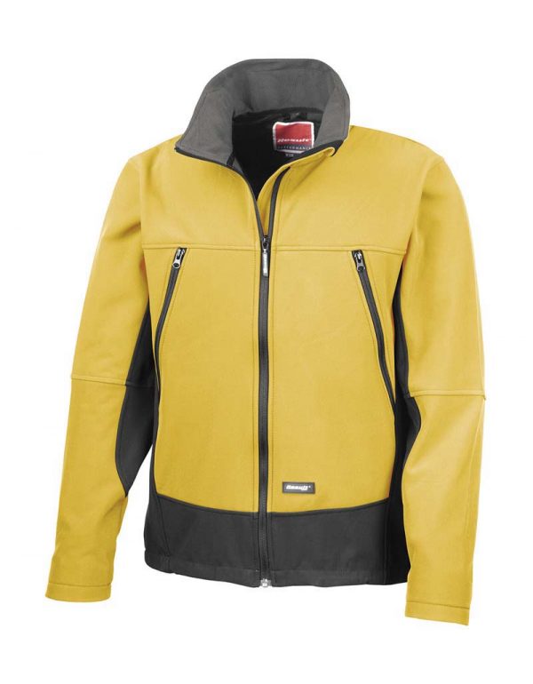 Softshell Activity Jacket Kleur Sport Yellow Black