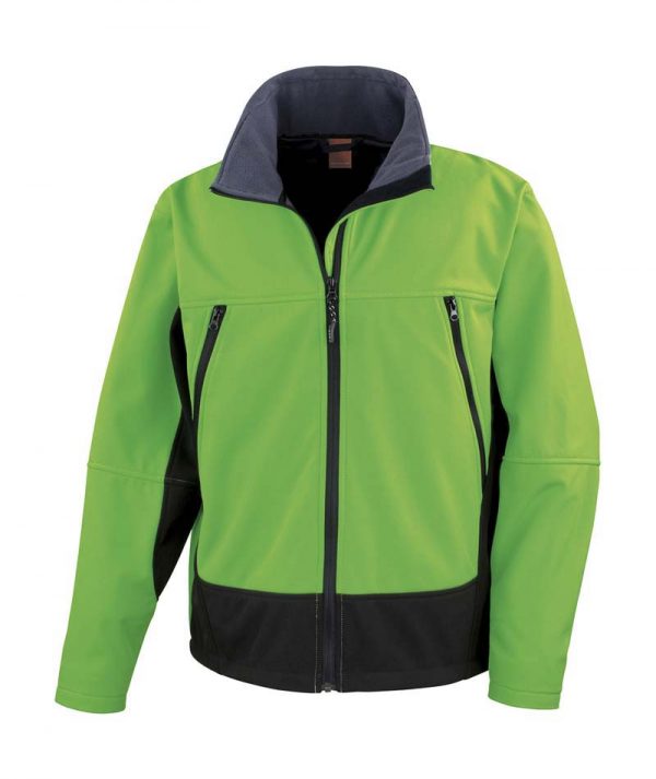 Softshell Activity Jacket Kleur Vivid Green Black