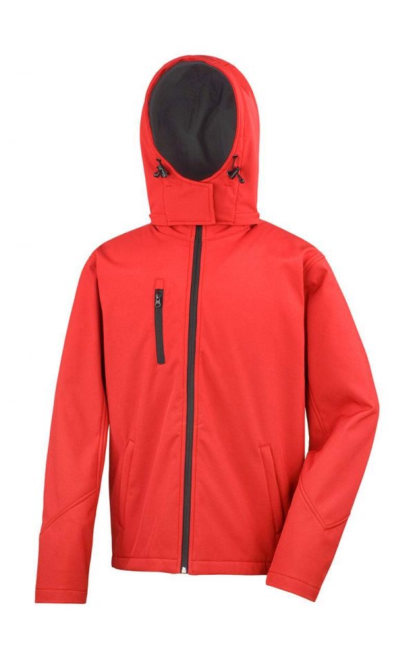 TX Performance Hooded Softshell Jacket Kleur Red Black