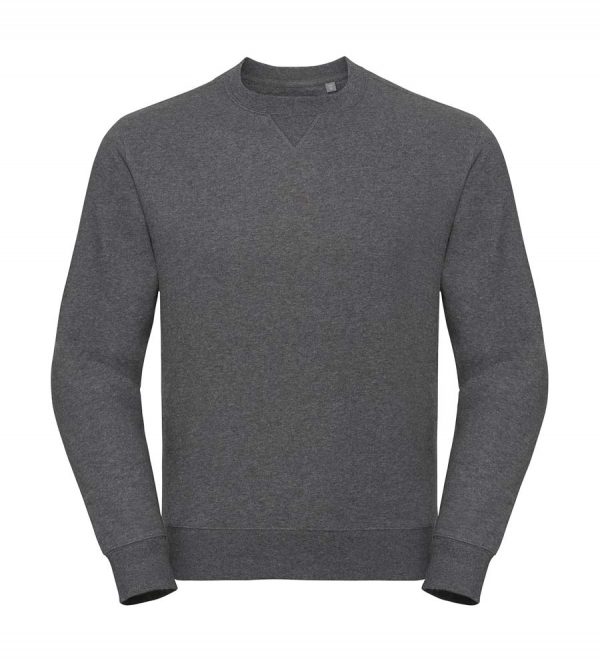 Authentic Melange Sweat Kleur Carbon Melange