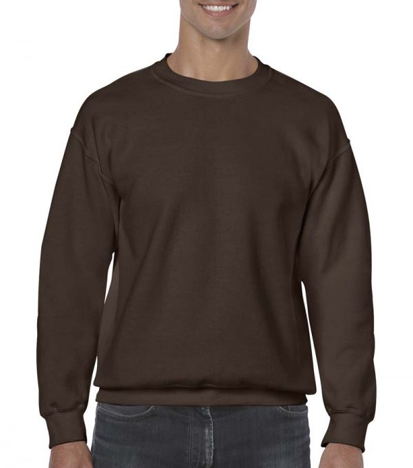 Heavy Blend Adult Crewneck Sweat Kleur Dark Chocolate