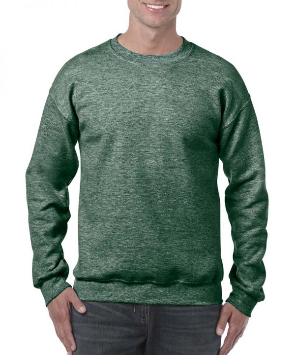 Heavy Blend Adult Crewneck Sweat Kleur Heather Sport Dark Green