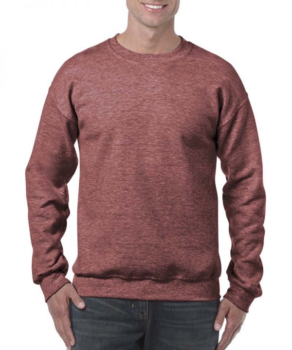 Heavy Blend Adult Crewneck Sweat Kleur Heather Sport Dark Maroon