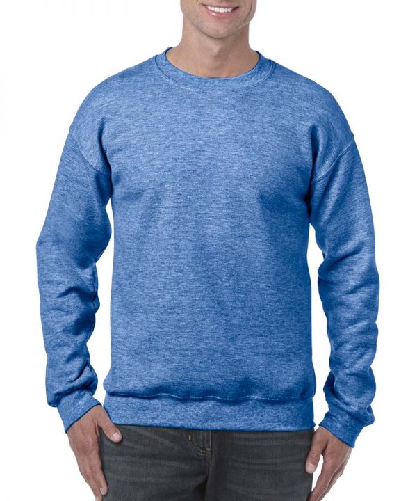 Heavy Blend Adult Crewneck Sweat Kleur Heather Sport Royal