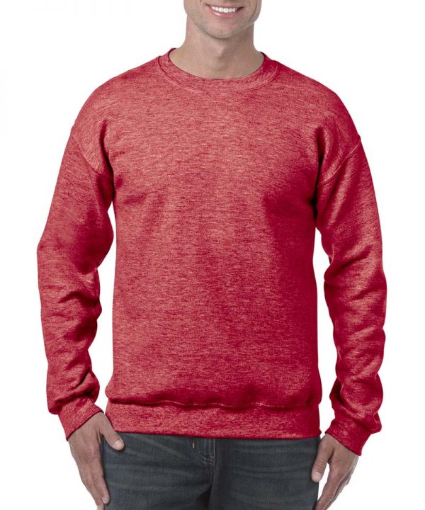 Heavy Blend Adult Crewneck Sweat Kleur Heather Sport Scarlet Red