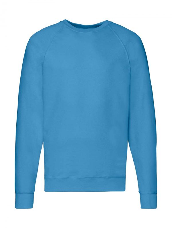 Lightweight Raglan Sweat Kleur Azure Blue