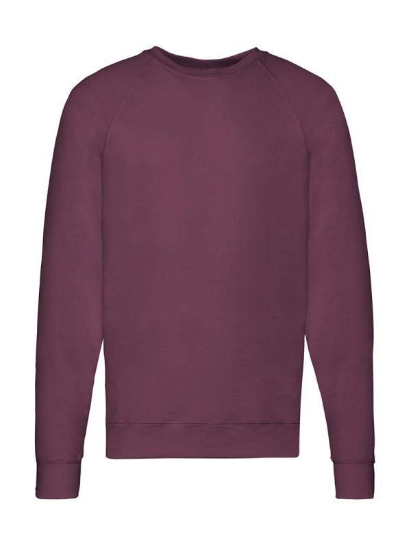 Lightweight Raglan Sweat Kleur Burgundy