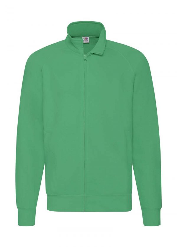 Lightweight Sweat Jacket Kleur Kelly Green