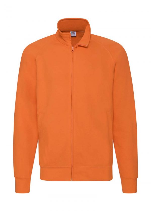 Lightweight Sweat Jacket Kleur Orange