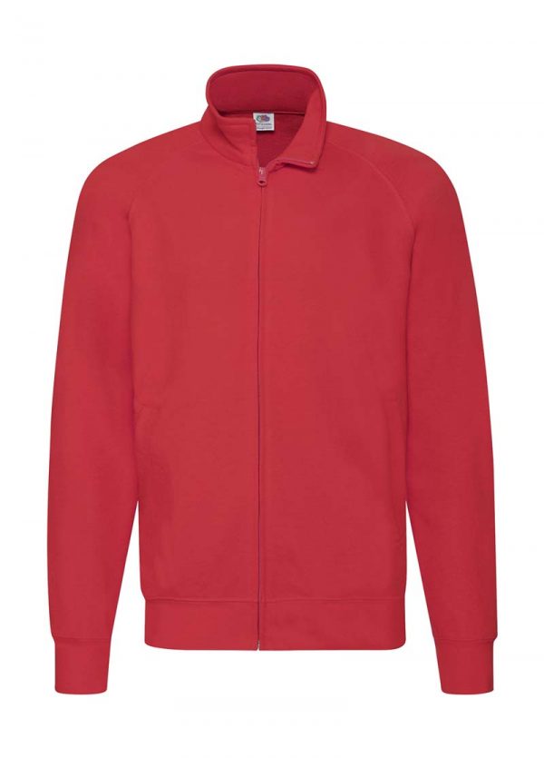 Lightweight Sweat Jacket Kleur Red