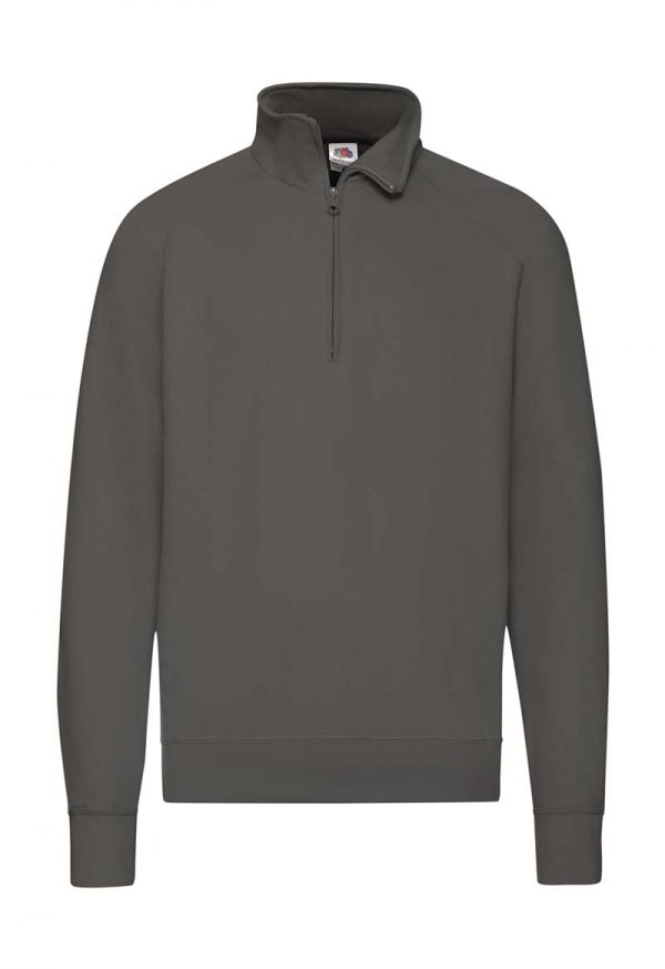 Lightweight Zip Neck Sweat Kleur Light Graphite