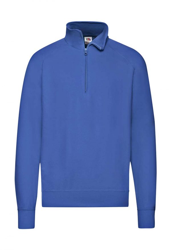 Lightweight Zip Neck Sweat Kleur Royal