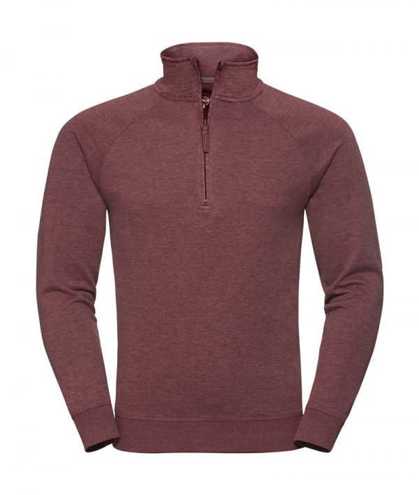 Mens HD 14 Zip Sweat Kleur Maroon Marl