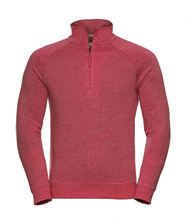 Mens HD 14 Zip Sweat Kleur Red Marl