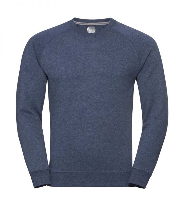 Mens HD Raglan Sweat Kleur Bright Navy Marl