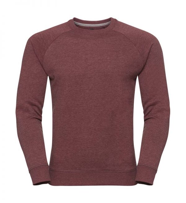 Mens HD Raglan Sweat Kleur Maroon Marl