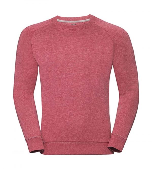 Mens HD Raglan Sweat Kleur Red Marl