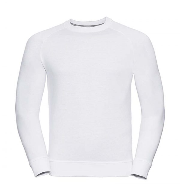 Mens HD Raglan Sweat Kleur White