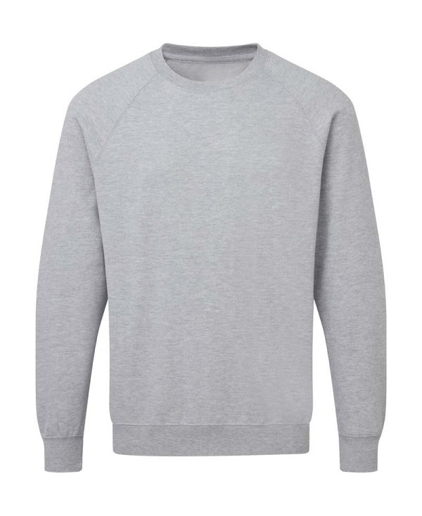 Mens Raglan Sweat Kleur Light Oxford