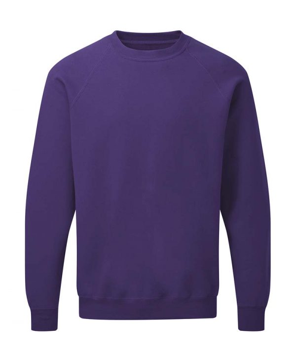 Mens Raglan Sweat Kleur Purple