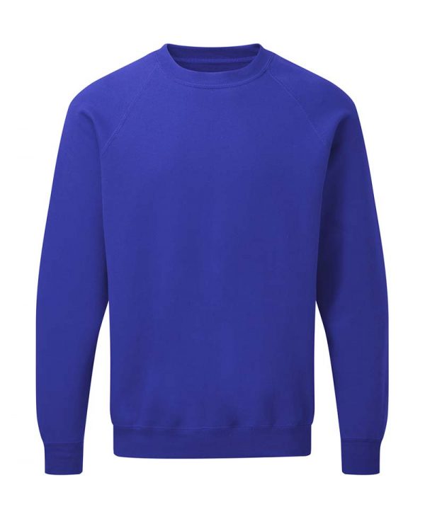 Mens Raglan Sweat Kleur Royal Blue