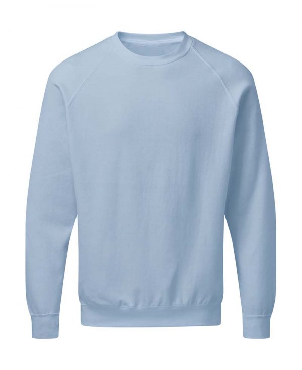 Mens Raglan Sweat Kleur Sky