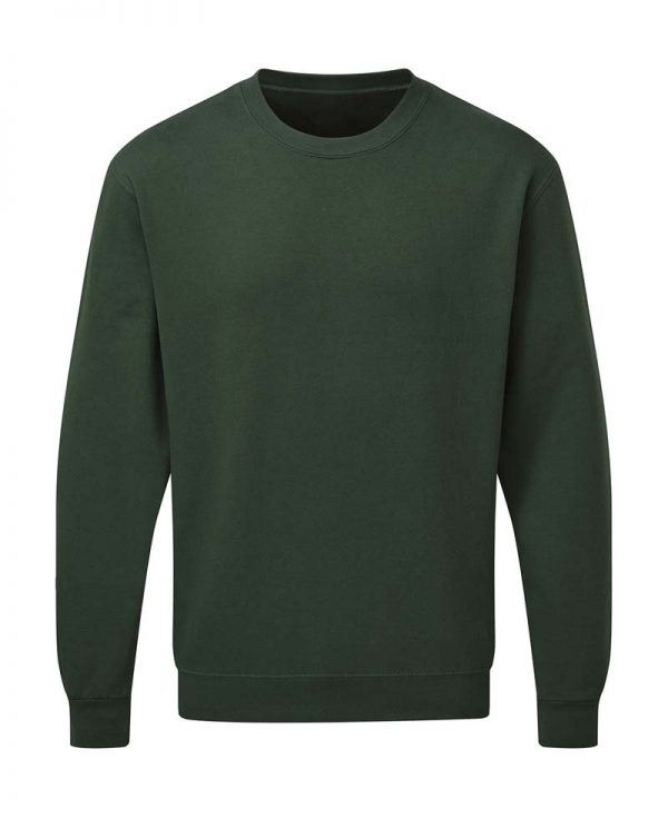 Mens Sweatshirt Kleur Bottle Green