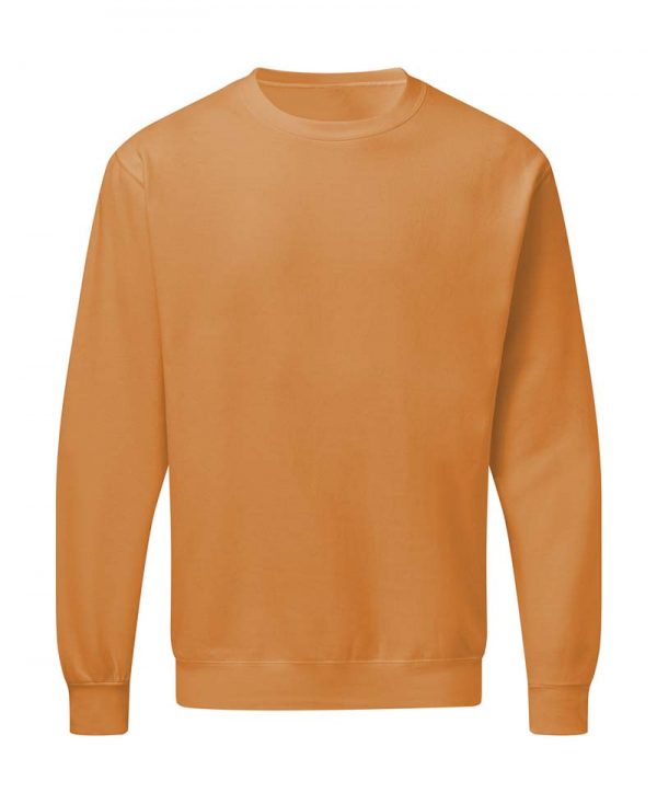 Mens Sweatshirt Kleur Bright Orange