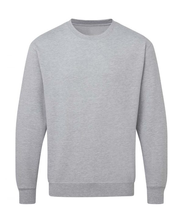 Mens Sweatshirt Kleur Light Oxford