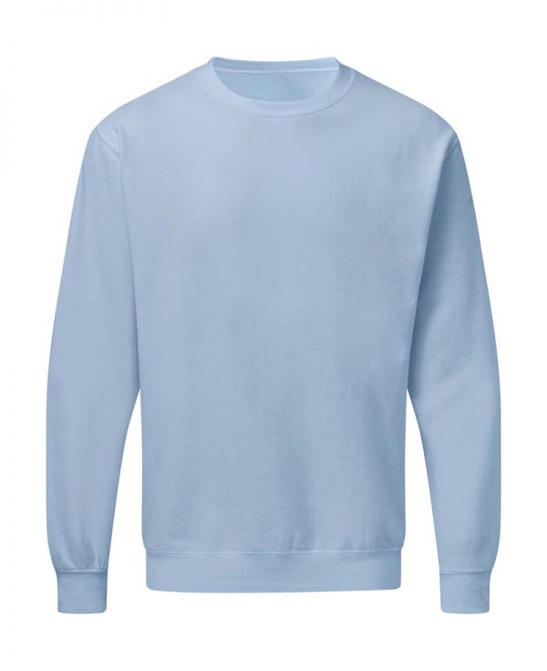 Mens Sweatshirt Kleur Sky