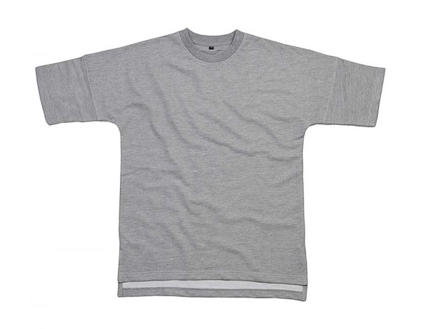 One Sweatshirt Short Sleeve Kleur Heather Grey Melange