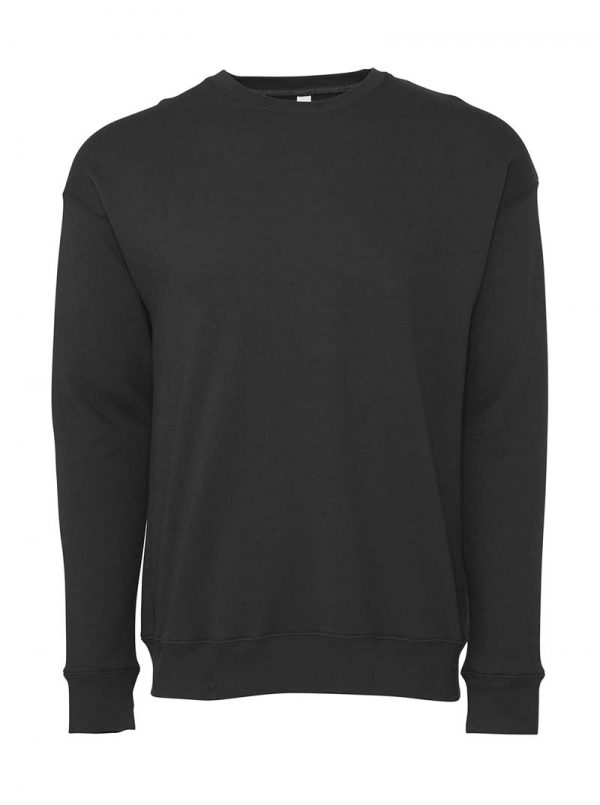 Unisex Drop Shoulder Fleece Sweater Kleur Dark Grey Heather