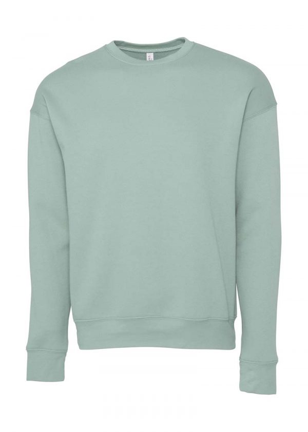 Unisex Drop Shoulder Fleece Sweater Kleur Dusty Blue