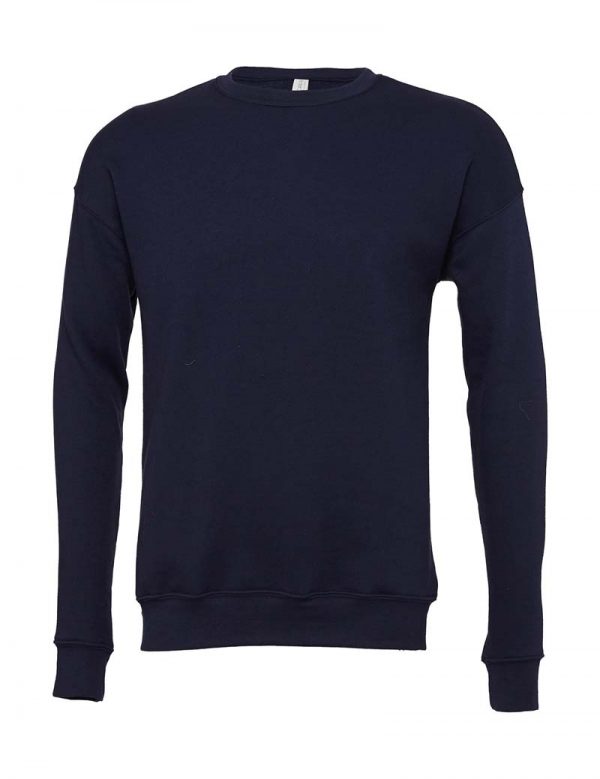 Unisex Drop Shoulder Fleece Sweater Kleur Navy