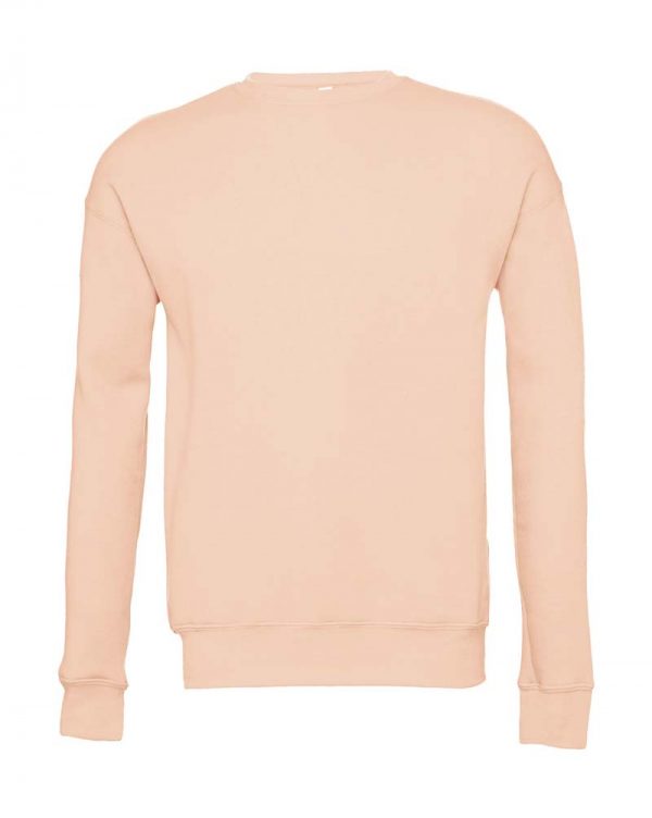 Unisex Drop Shoulder Fleece Sweater Kleur Peach