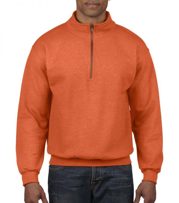 Vintage 14 Zip Sweat Kleur Orange