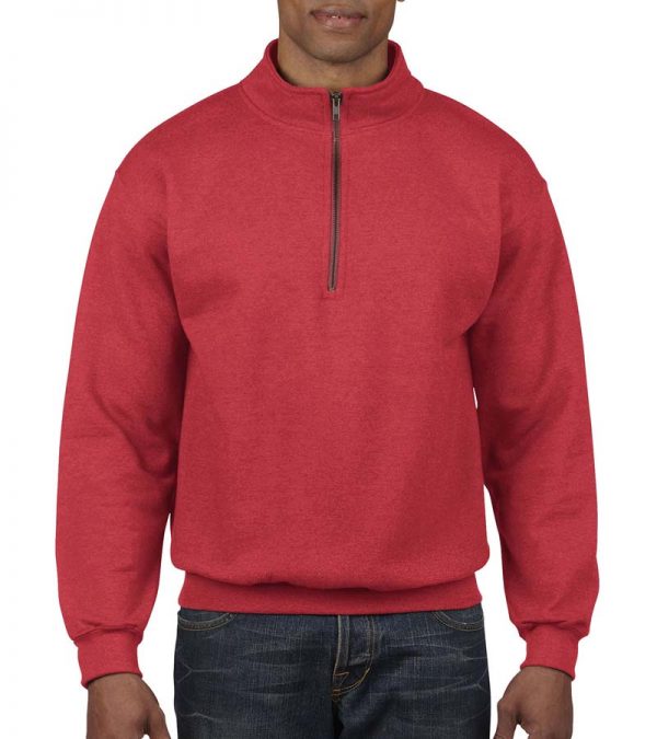 Vintage 14 Zip Sweat Kleur Red