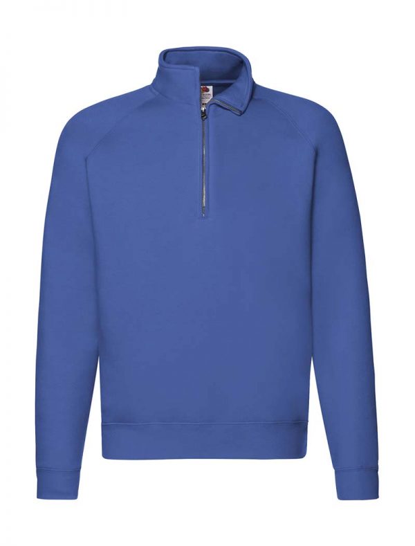 Zip Neck Sweatshirt Kleur Royal