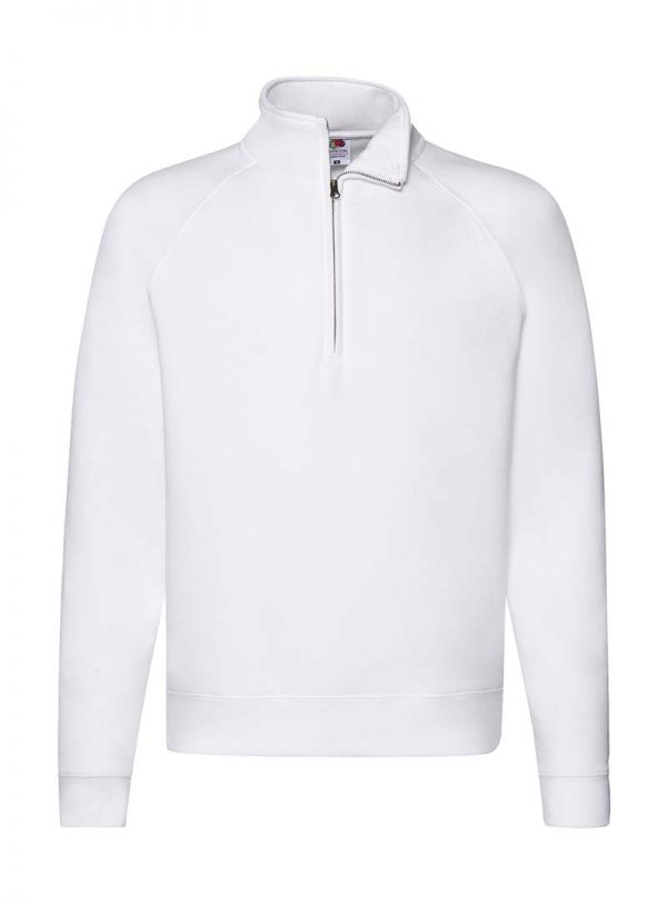 Zip Neck Sweatshirt Kleur White